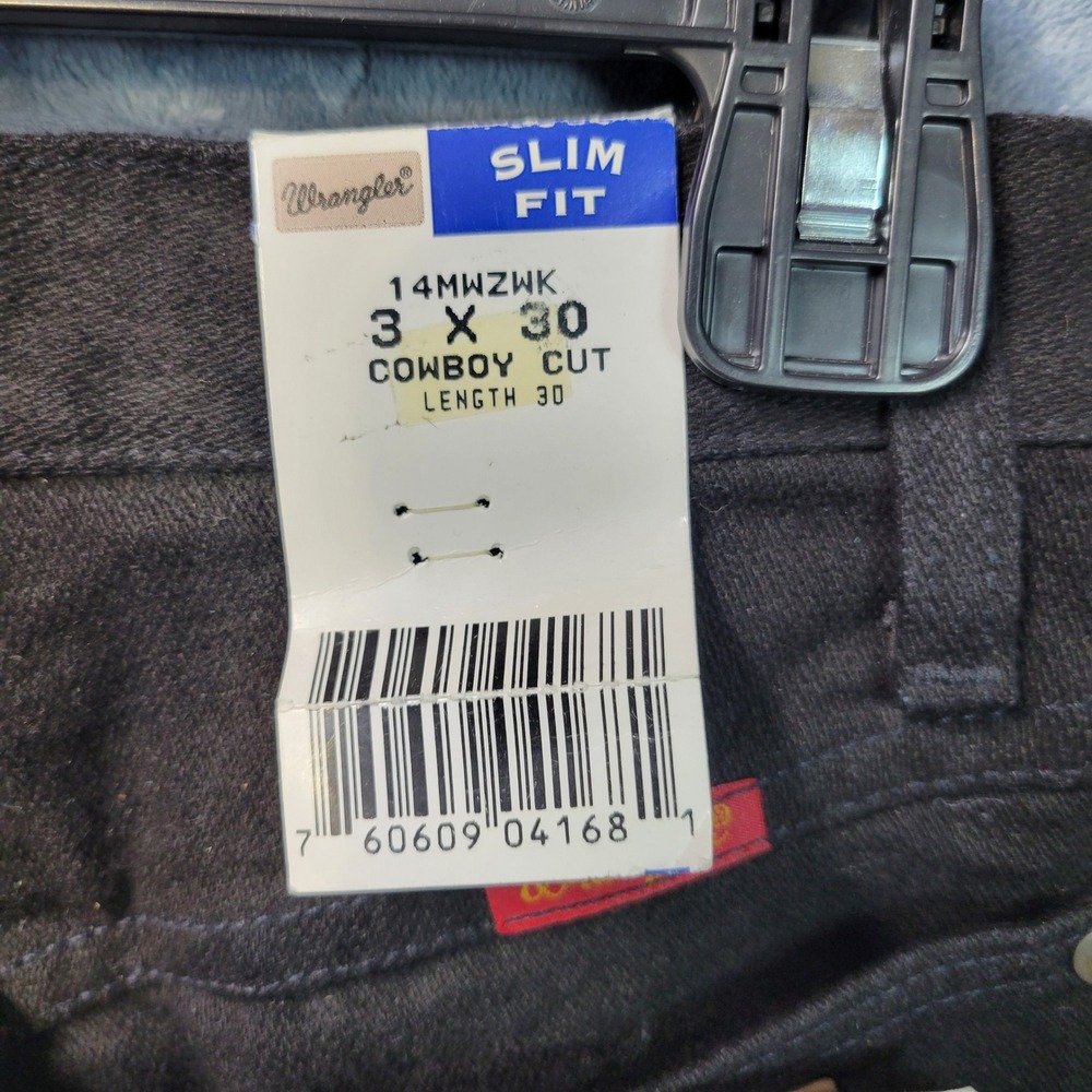 Wrangler Shadow Canyon Cowboy Cut Slim Fit‎ Jeans Mens 3x30 Black NWT Western - Picture 5 of 9